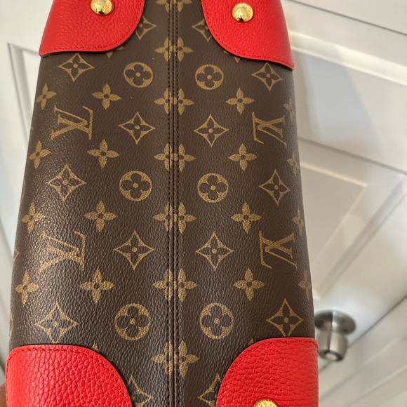 Louis Vuitton Monogram Canvas and Red Leather Bag - Picture 4 of 8